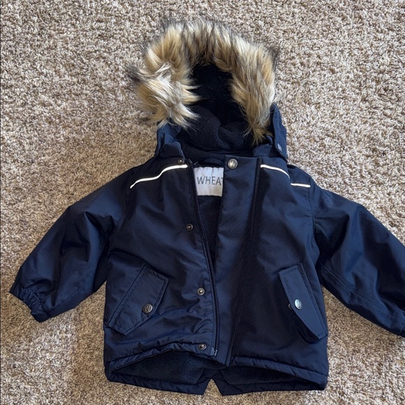 Wheat winter Kasper Tech jacket in dark blue size 9mo